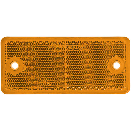 ASPÖCK Rückstrahler, eckig, 90 x 40 mm, gelb, mit Befestigungslöchern - 15-5432-007